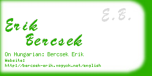 erik bercsek business card